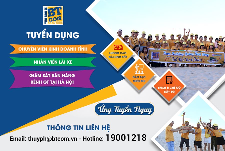 Tuyển dụng Chuyên viên kinh doanh tại Quảng Trị/ Thừa Thiên Huế